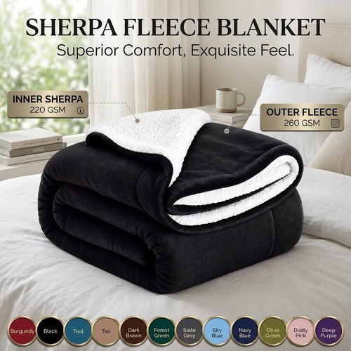 Sherpa fleece blanket - blanket, 480gsm
