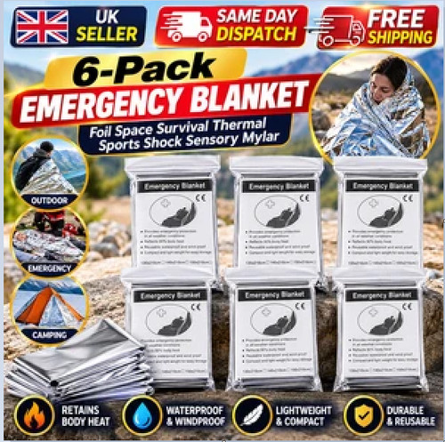 Pack emergency blanket foil - 6-pack,