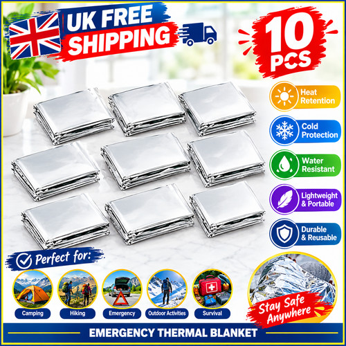 10x emergency foil blanket - 10x,