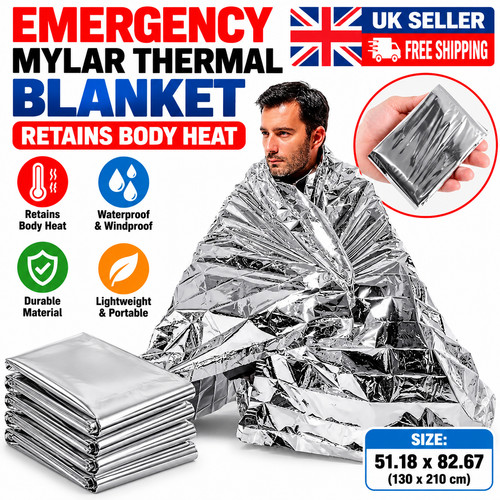 10x emergency foil blanket - 10x,