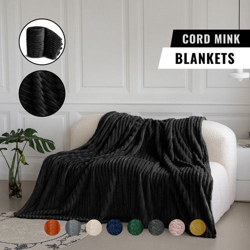 Chunky cord blanket faux fur - faux,