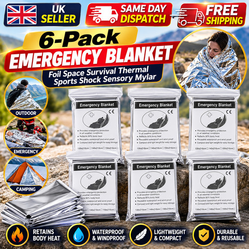 Pack emergency blanket foil - 6-pack,